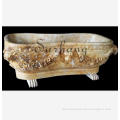 Chinese Natural Stone Golden Marble Custom Made Bathtub